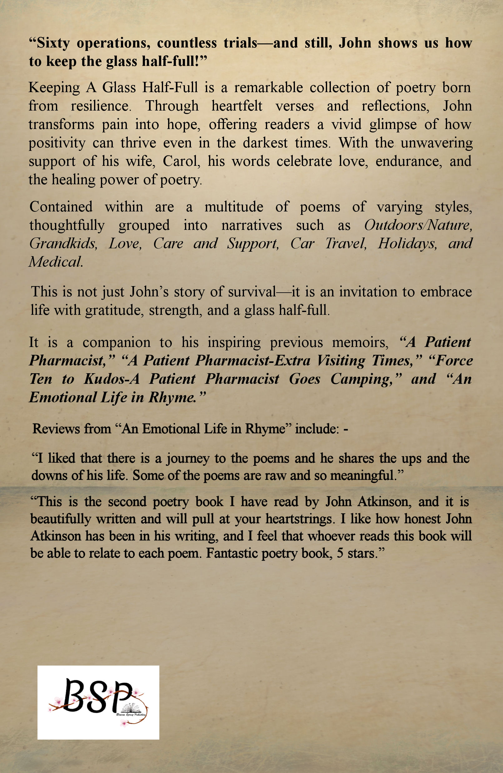 Back Keeping the Glass Half Full